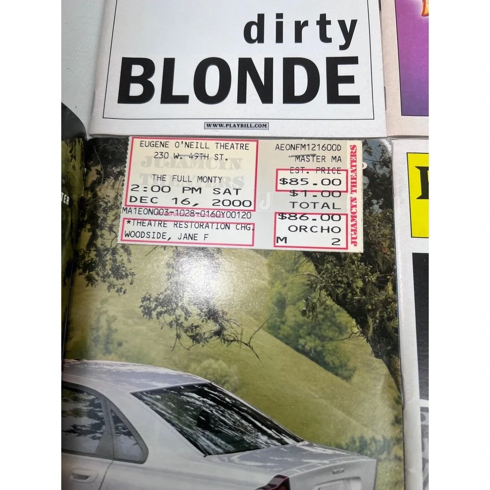 Vintage Broadway Playbill Collection Dirty Blonde Producers Urinetown Tickets‎